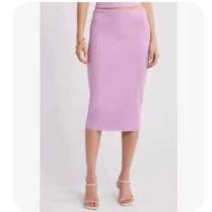 New Nordstroms  open edit smooth Elegant Pink Gale midi Pencil Skirt